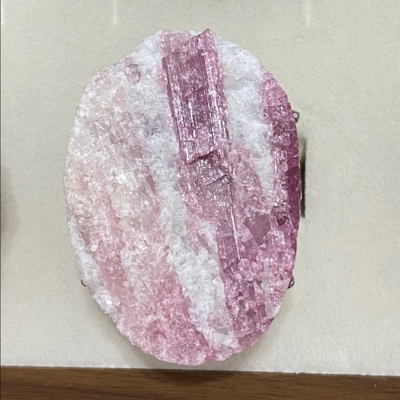 Jewelry - Artisan Earthy Pink Tourmaline Statement Rring